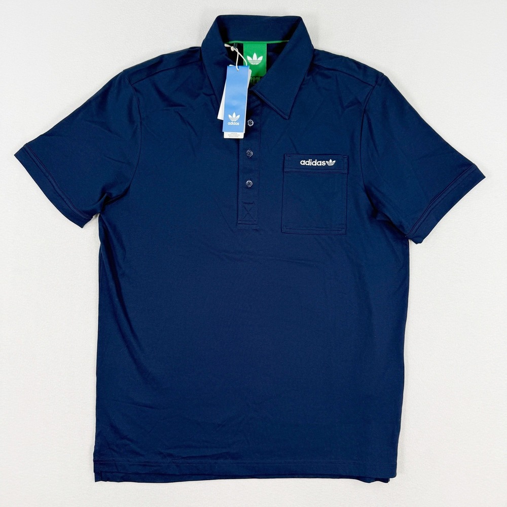Adidas Golf Trefoil Polo Pocket Shirt XXL Mens Night Indigo JH3851, NEW